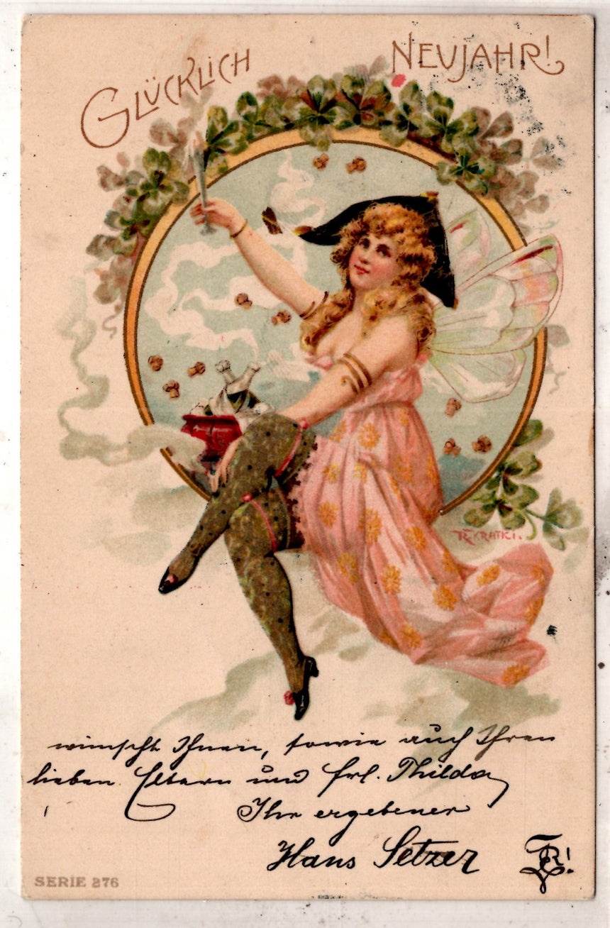 Cartolina Buon Natale / anno. Frohe Weihnachten / Neues Jahr. Merry Christmas & Happy New Year | Collezionissimo