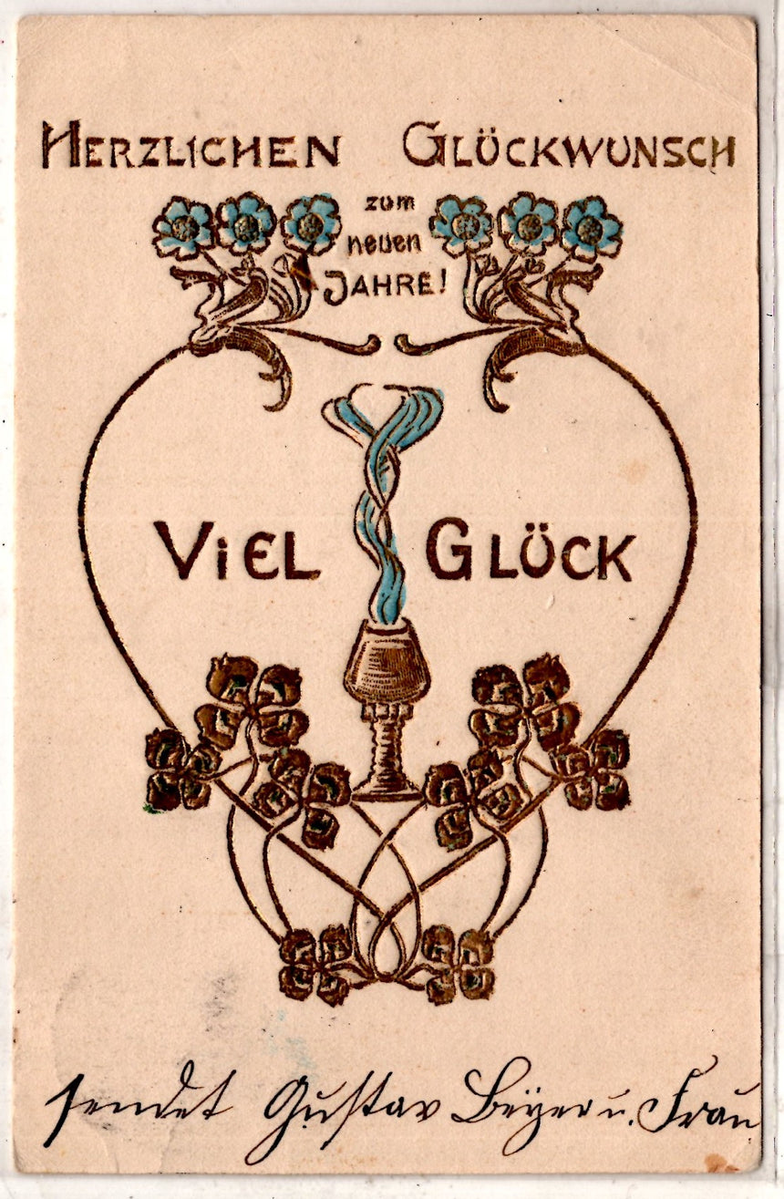 Cartolina Buon Natale / anno. Frohe Weihnachten / Neues Jahr. Merry Christmas & Happy New Year | Collezionissimo