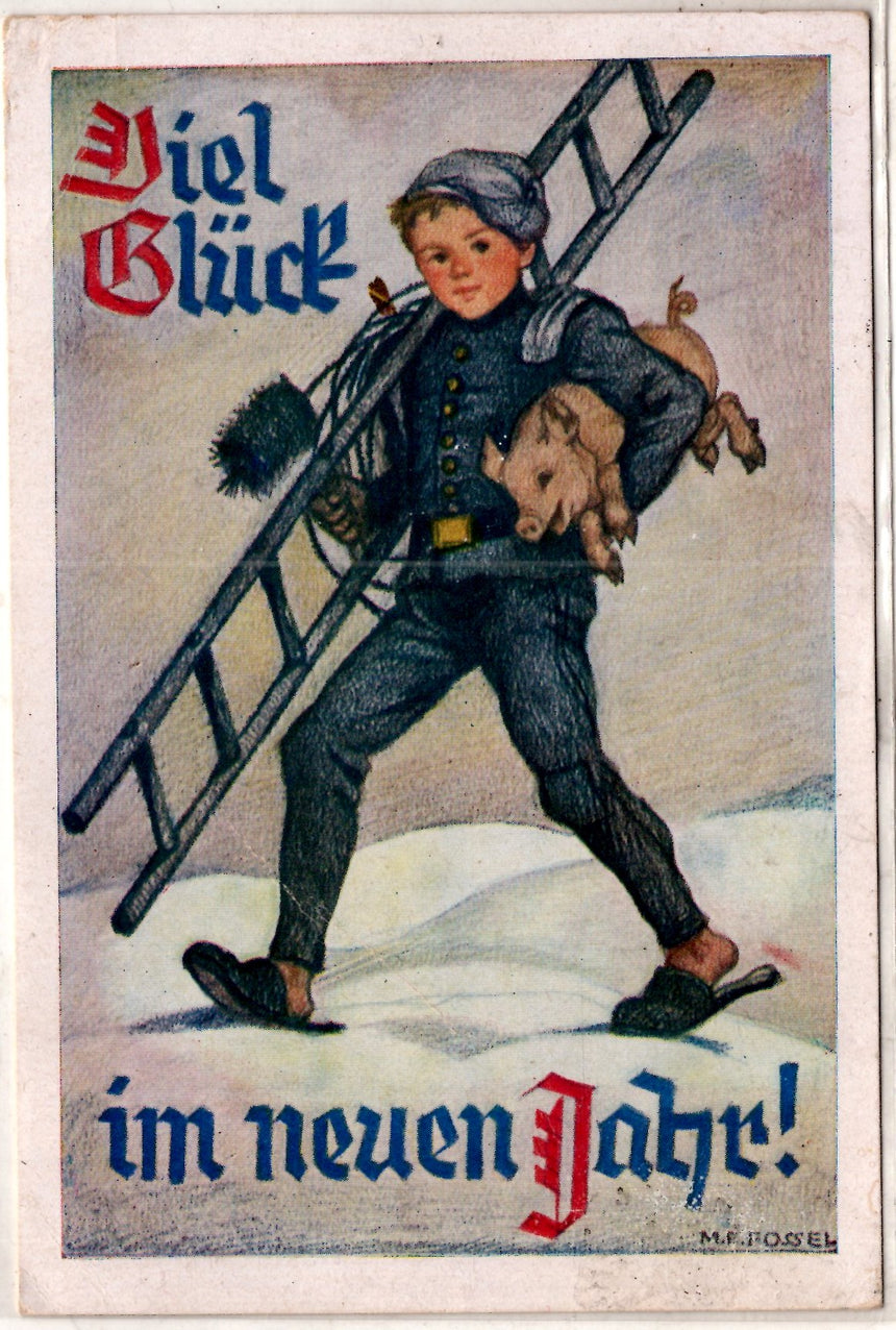 Cartolina Buon Natale / anno. Frohe Weihnachten / Neues Jahr. Merry Christmas & Happy New Year | Collezionissimo