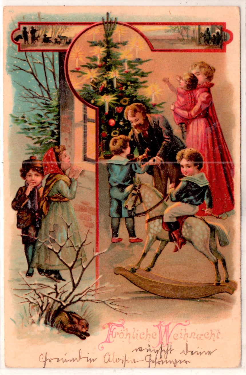 Cartolina Buon Natale / anno. Frohe Weihnachten / Neues Jahr. Merry Christmas & Happy New Year | Collezionissimo