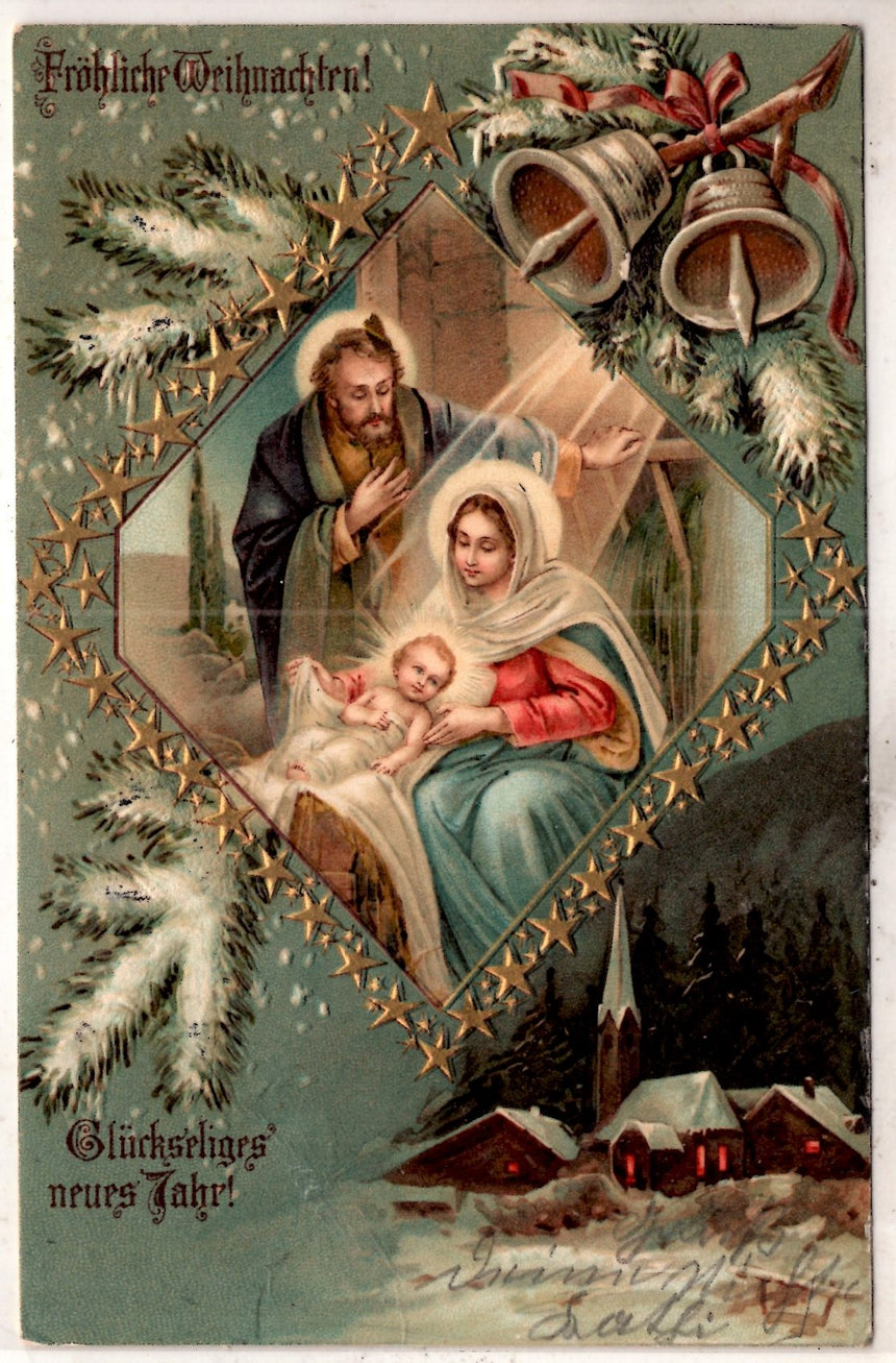 Cartolina Buon Natale / anno. Frohe Weihnachten / Neues Jahr. Merry Christmas & Happy New Year | Collezionissimo