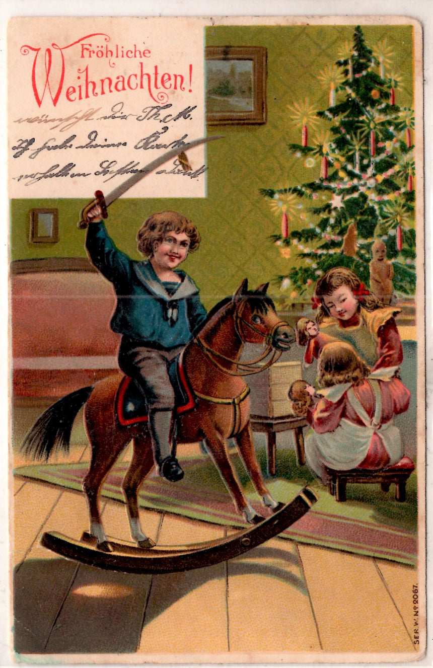 Cartolina Buon Natale / anno. Frohe Weihnachten / Neues Jahr. Merry Christmas & Happy New Year | Collezionissimo