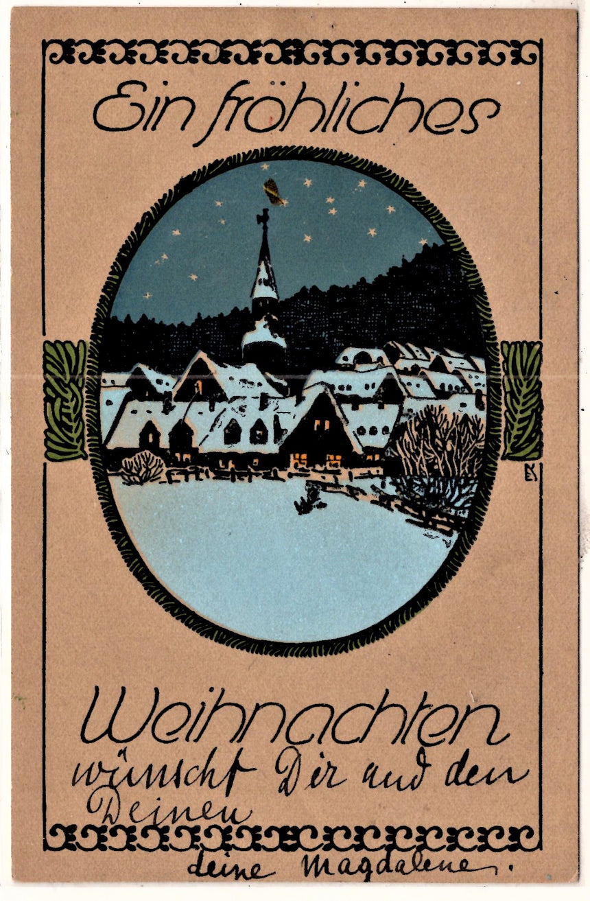 Cartolina Buon Natale / anno. Frohe Weihnachten / Neues Jahr. Merry Christmas & Happy New Year | Collezionissimo