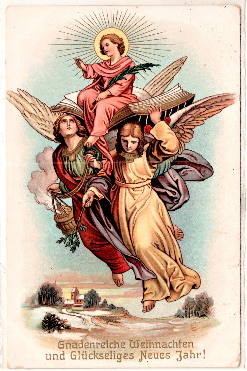 Cartolina Buon Natale / anno. Frohe Weihnachten / Neues Jahr. Merry Christmas & Happy New Year | Collezionissimo