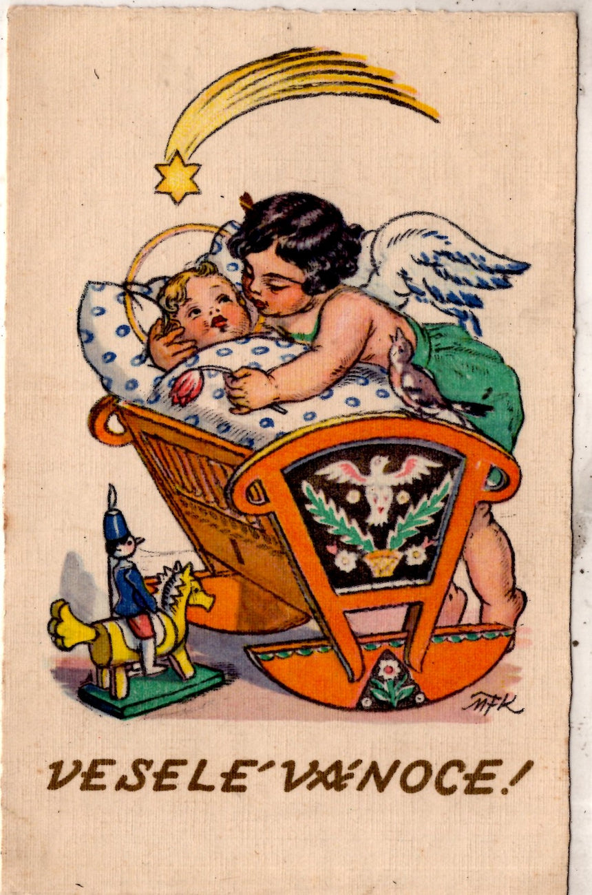 Cartolina Buon Natale / anno. Frohe Weihnachten / Neues Jahr. Merry Christmas & Happy New Year | Collezionissimo