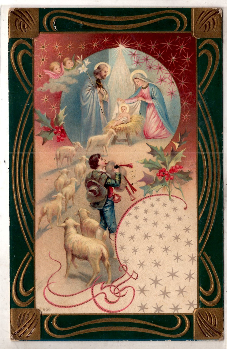 Cartolina Buon Natale / anno. Frohe Weihnachten / Neues Jahr. Merry Christmas & Happy New Year | Collezionissimo