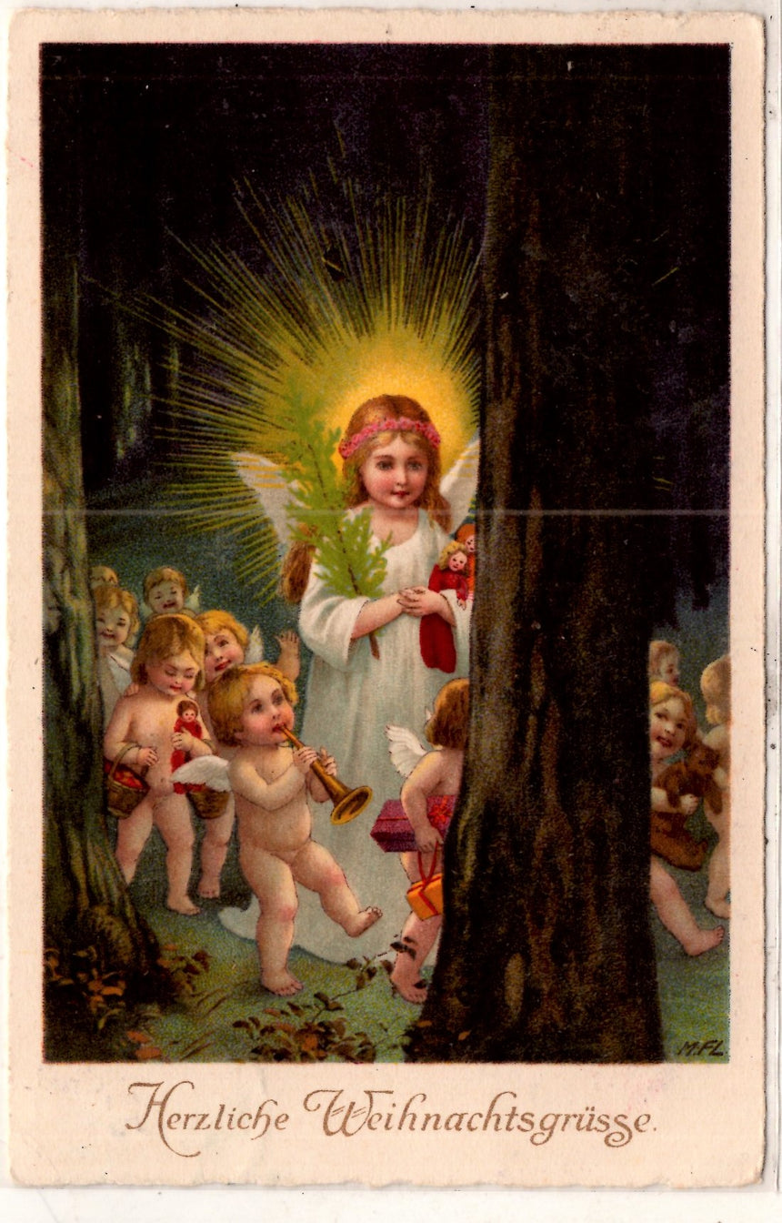 Cartolina Buon Natale / anno. Frohe Weihnachten / Neues Jahr. Merry Christmas & Happy New Year | Collezionissimo