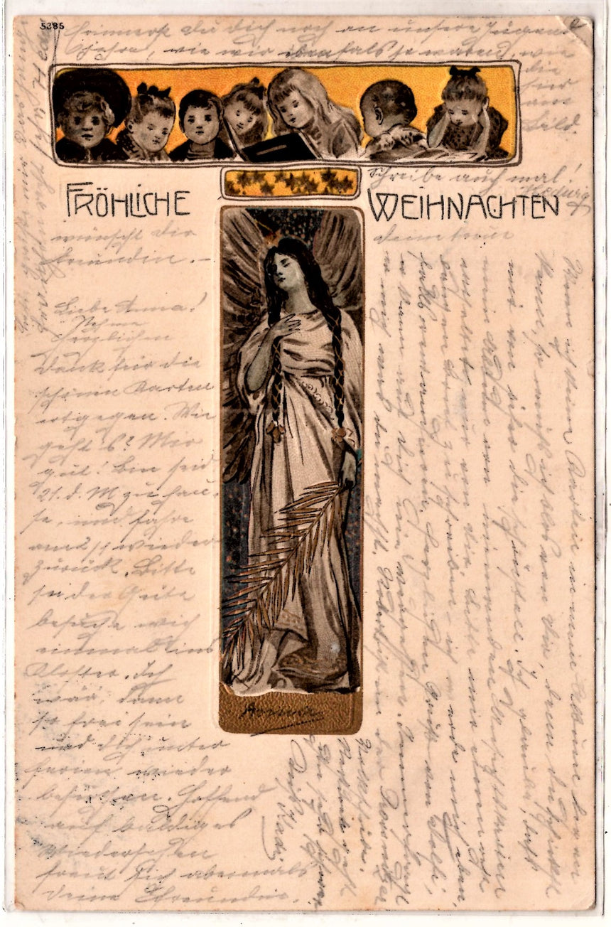 Cartolina Buon Natale / anno. Frohe Weihnachten / Neues Jahr. Merry Christmas & Happy New Year | Collezionissimo