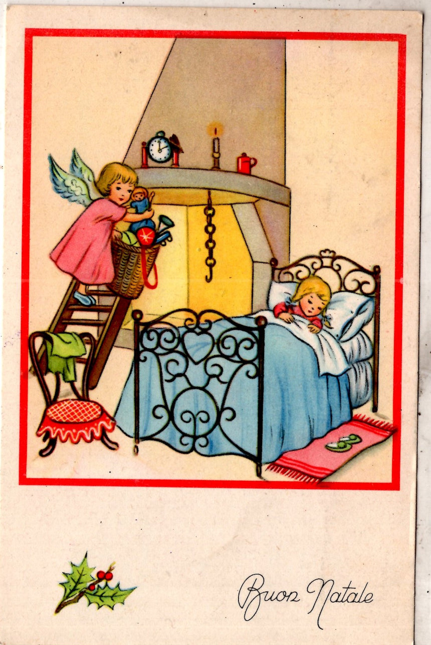 Cartolina Buon Natale / anno. Frohe Weihnachten / Neues Jahr. Merry Christmas & Happy New Year | Collezionissimo