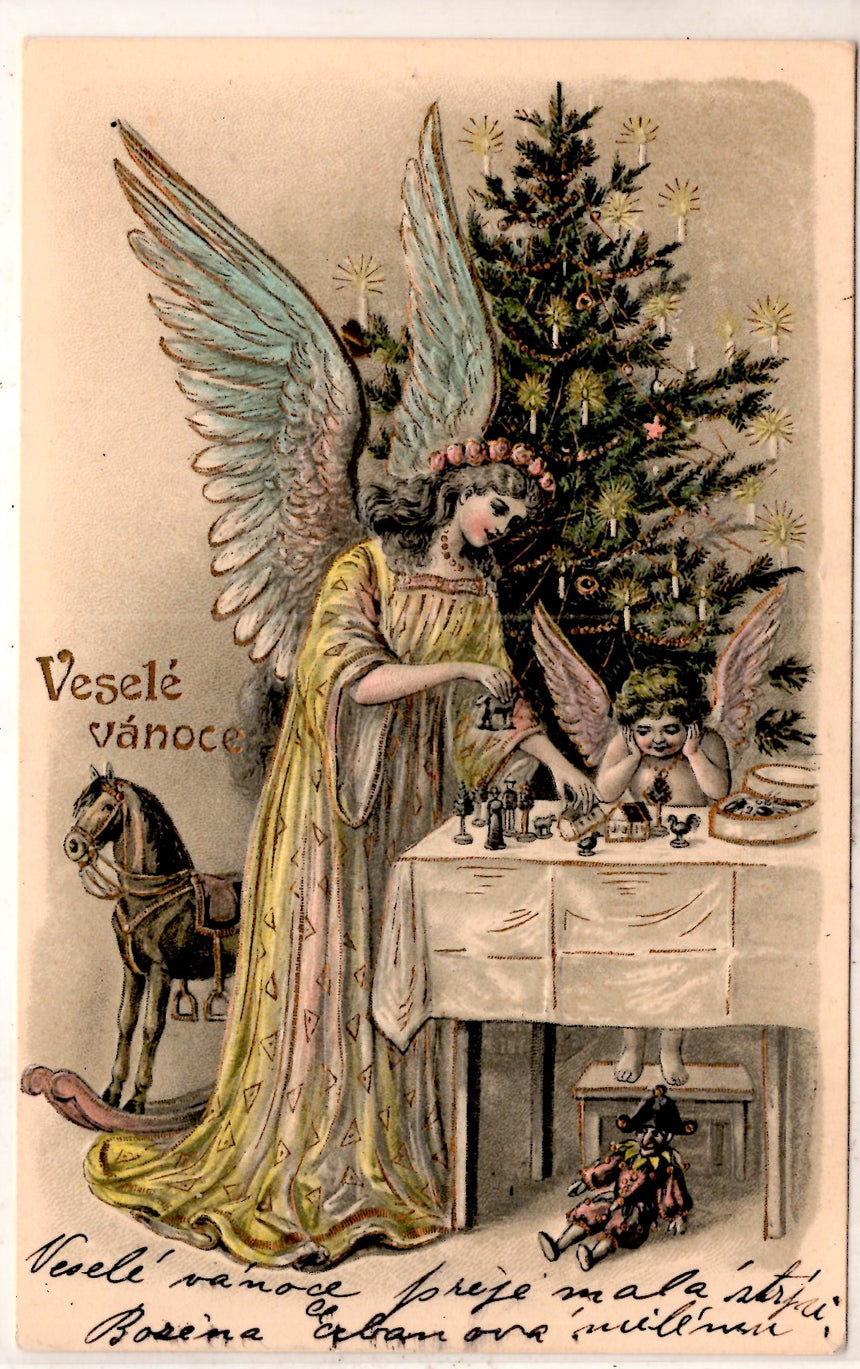 Cartolina Buon Natale / anno. Frohe Weihnachten / Neues Jahr. Merry Christmas & Happy New Year | Collezionissimo