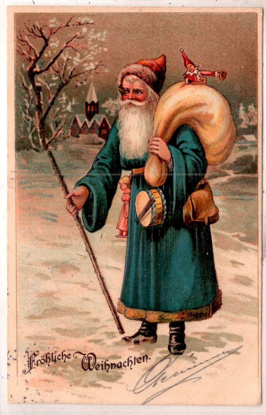 Cartolina Buon Natale / anno. Frohe Weihnachten / Neues Jahr. Merry Christmas & Happy New Year | Collezionissimo