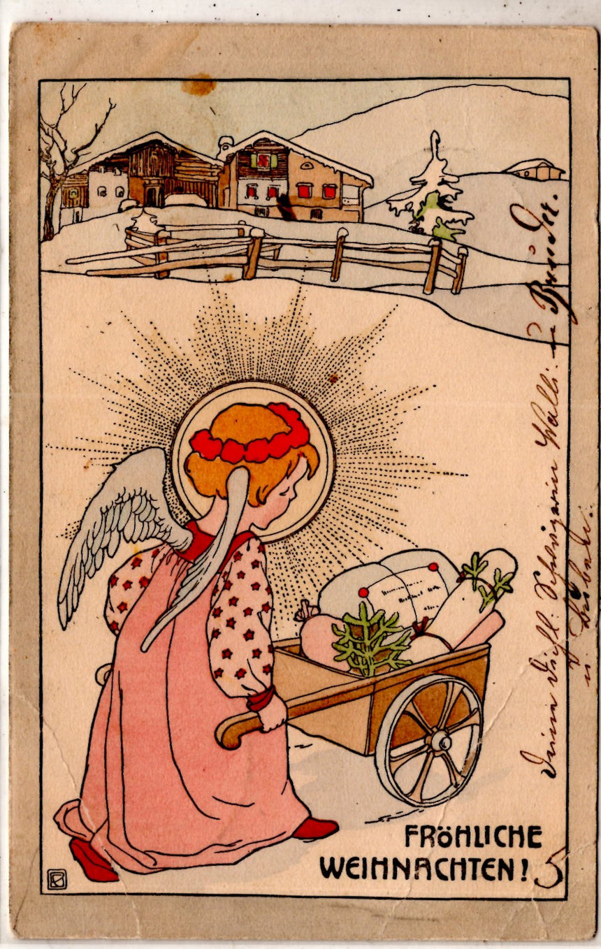 Cartolina Buon Natale / anno. Frohe Weihnachten / Neues Jahr. Merry Christmas & Happy New Year | Collezionissimo