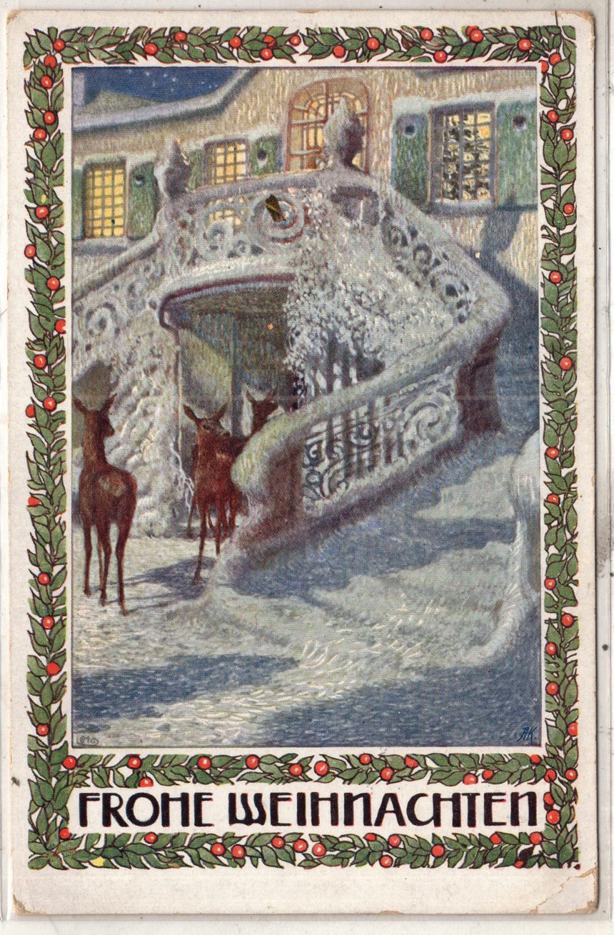 Cartolina Buon Natale / anno. Frohe Weihnachten / Neues Jahr. Merry Christmas & Happy New Year | Collezionissimo