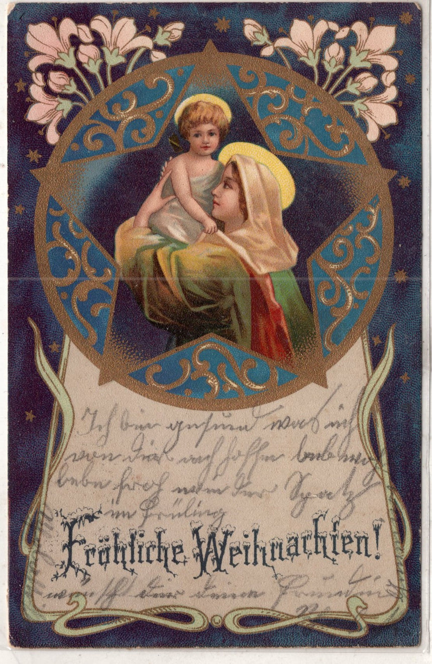 Cartolina Buon Natale / anno. Frohe Weihnachten / Neues Jahr. Merry Christmas & Happy New Year | Collezionissimo