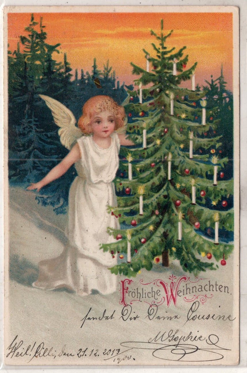 Cartolina Buon Natale / anno. Frohe Weihnachten / Neues Jahr. Merry Christmas & Happy New Year | Collezionissimo