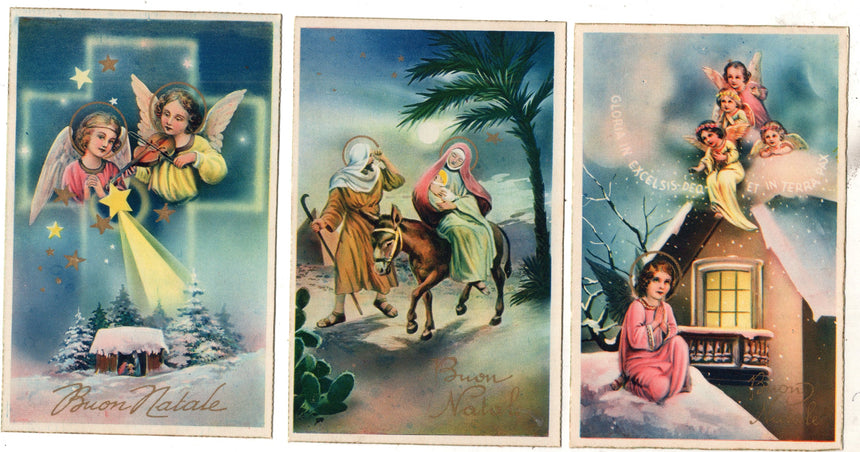 Cartolina Buon Natale / anno. Frohe Weihnachten / Neues Jahr. Merry Christmas & Happy New Year | Collezionissimo