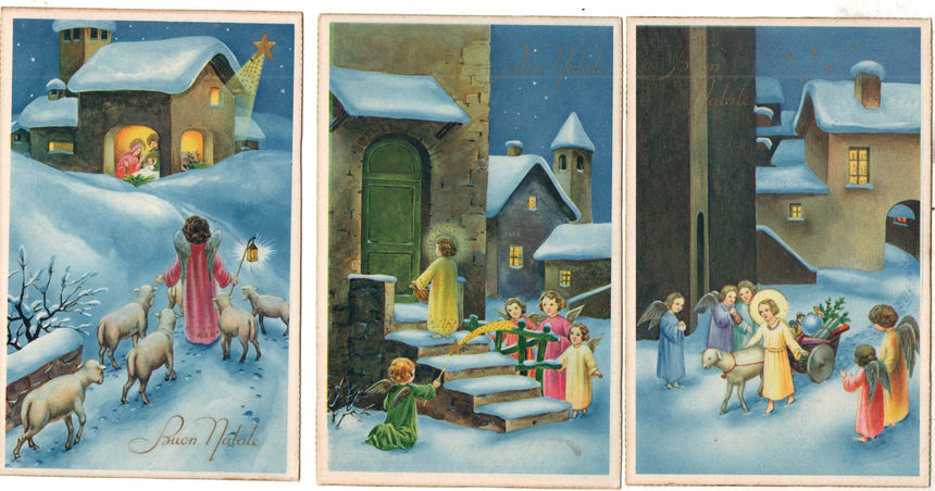 Cartolina Buon Natale / anno. Frohe Weihnachten / Neues Jahr. Merry Christmas & Happy New Year | Collezionissimo