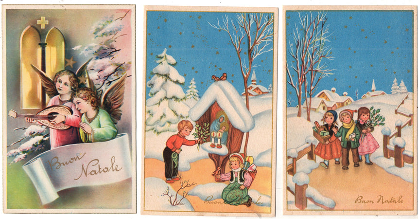 Cartolina Buon Natale / anno. Frohe Weihnachten / Neues Jahr. Merry Christmas & Happy New Year | Collezionissimo