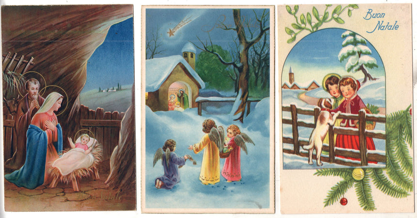 Cartolina Buon Natale / anno. Frohe Weihnachten / Neues Jahr. Merry Christmas & Happy New Year | Collezionissimo