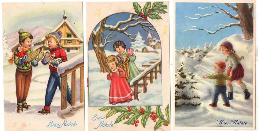 Cartolina Buon Natale / anno. Frohe Weihnachten / Neues Jahr. Merry Christmas & Happy New Year | Collezionissimo
