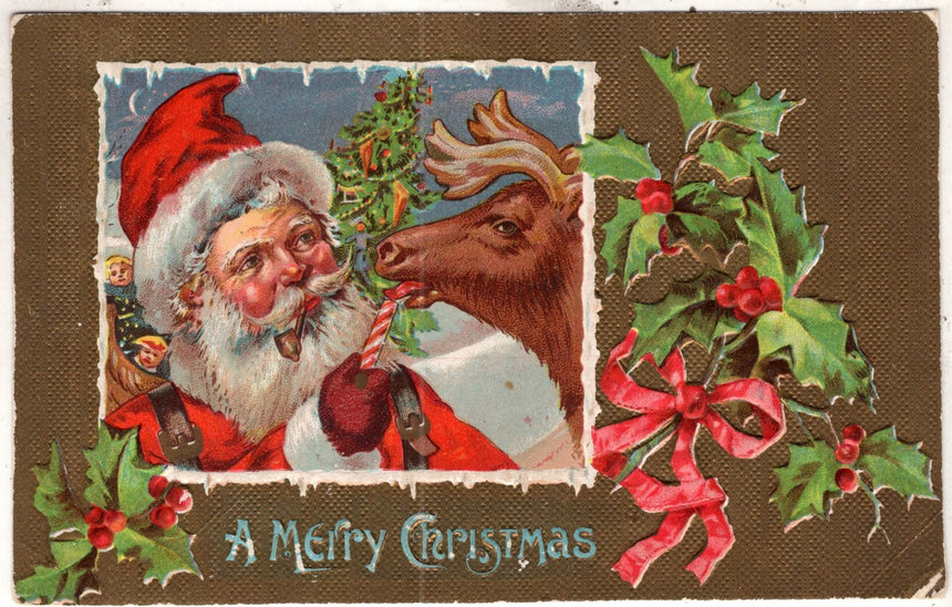 Cartolina Buon Natale / anno. Frohe Weihnachten / Neues Jahr. Merry Christmas & Happy New Year | Collezionissimo