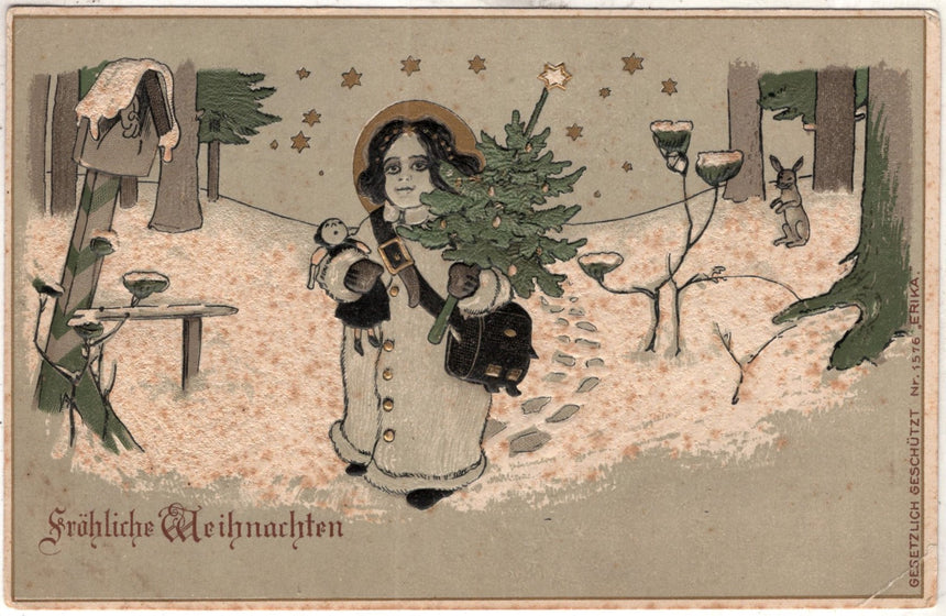 Cartolina Buon Natale / anno. Frohe Weihnachten / Neues Jahr. Merry Christmas & Happy New Year | Collezionissimo