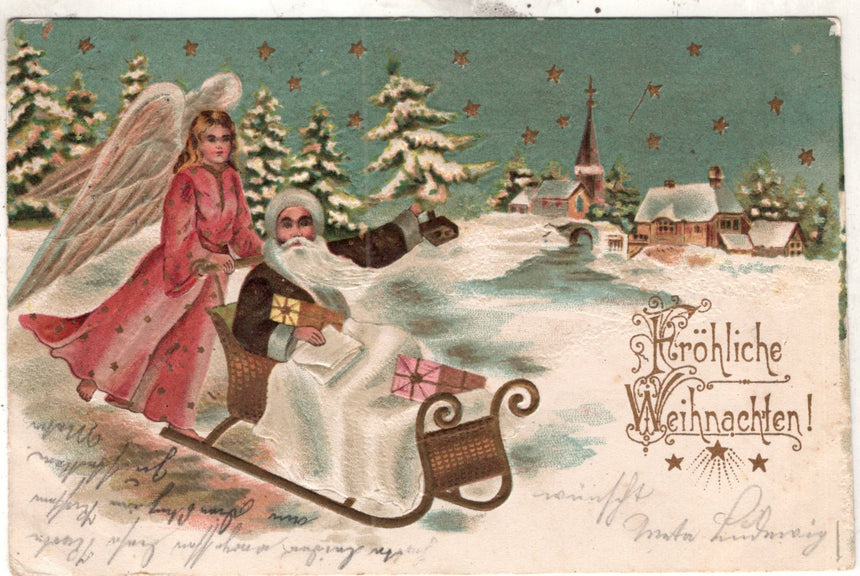 Cartolina Buon Natale / anno. Frohe Weihnachten / Neues Jahr. Merry Christmas & Happy New Year | Collezionissimo