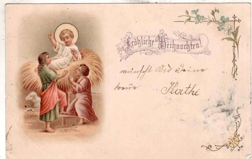 Cartolina Buon Natale / anno. Frohe Weihnachten / Neues Jahr. Merry Christmas & Happy New Year | Collezionissimo