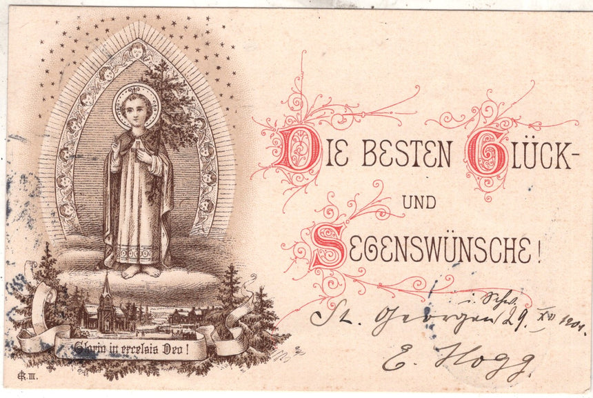 Cartolina Buon Natale / anno. Frohe Weihnachten / Neues Jahr. Merry Christmas & Happy New Year | Collezionissimo