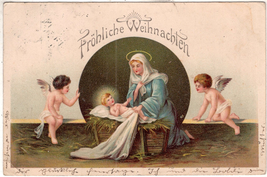 Cartolina Buon Natale / anno. Frohe Weihnachten / Neues Jahr. Merry Christmas & Happy New Year | Collezionissimo