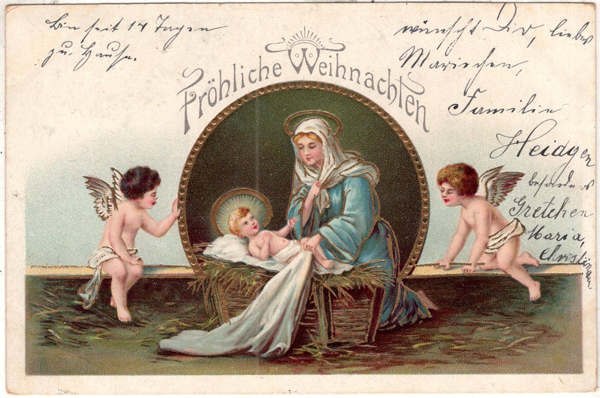 Cartolina Buon Natale / anno. Frohe Weihnachten / Neues Jahr. Merry Christmas & Happy New Year | Collezionissimo