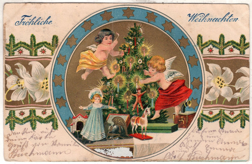 Cartolina Buon Natale / anno. Frohe Weihnachten / Neues Jahr. Merry Christmas & Happy New Year | Collezionissimo