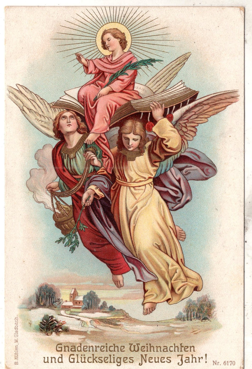 Cartolina Buon Natale / anno. Frohe Weihnachten / Neues Jahr. Merry Christmas & Happy New Year | Collezionissimo