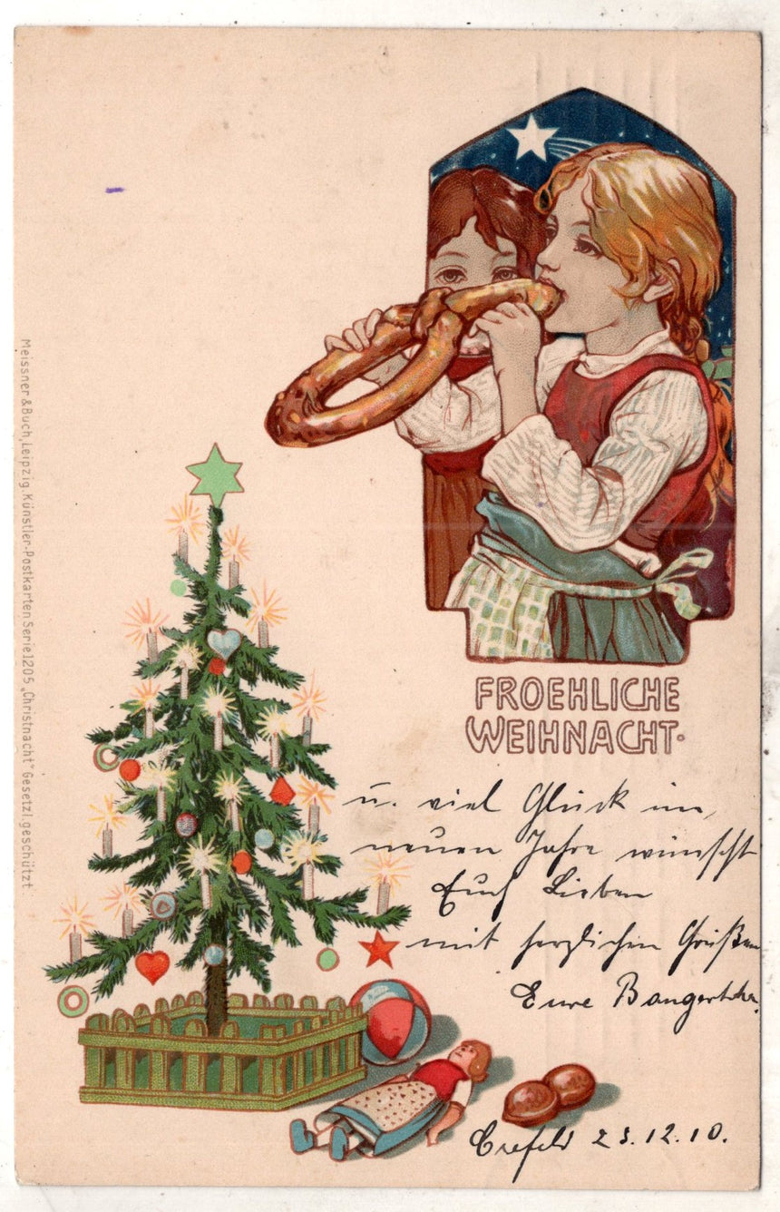 Cartolina Buon Natale / anno. Frohe Weihnachten / Neues Jahr. Merry Christmas & Happy New Year | Collezionissimo