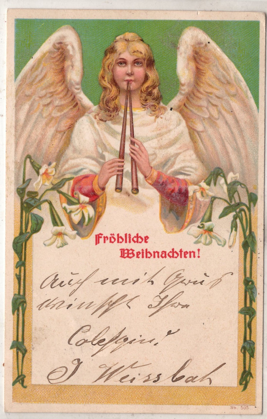 Cartolina Buon Natale / anno. Frohe Weihnachten / Neues Jahr. Merry Christmas & Happy New Year | Collezionissimo