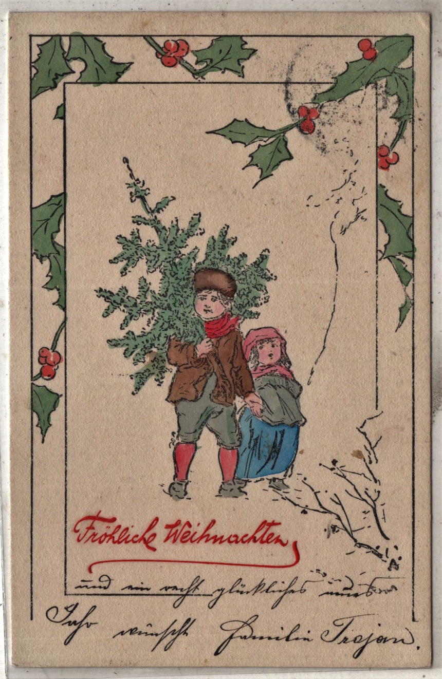 Cartolina Buon Natale / anno. Frohe Weihnachten / Neues Jahr. Merry Christmas & Happy New Year | Collezionissimo