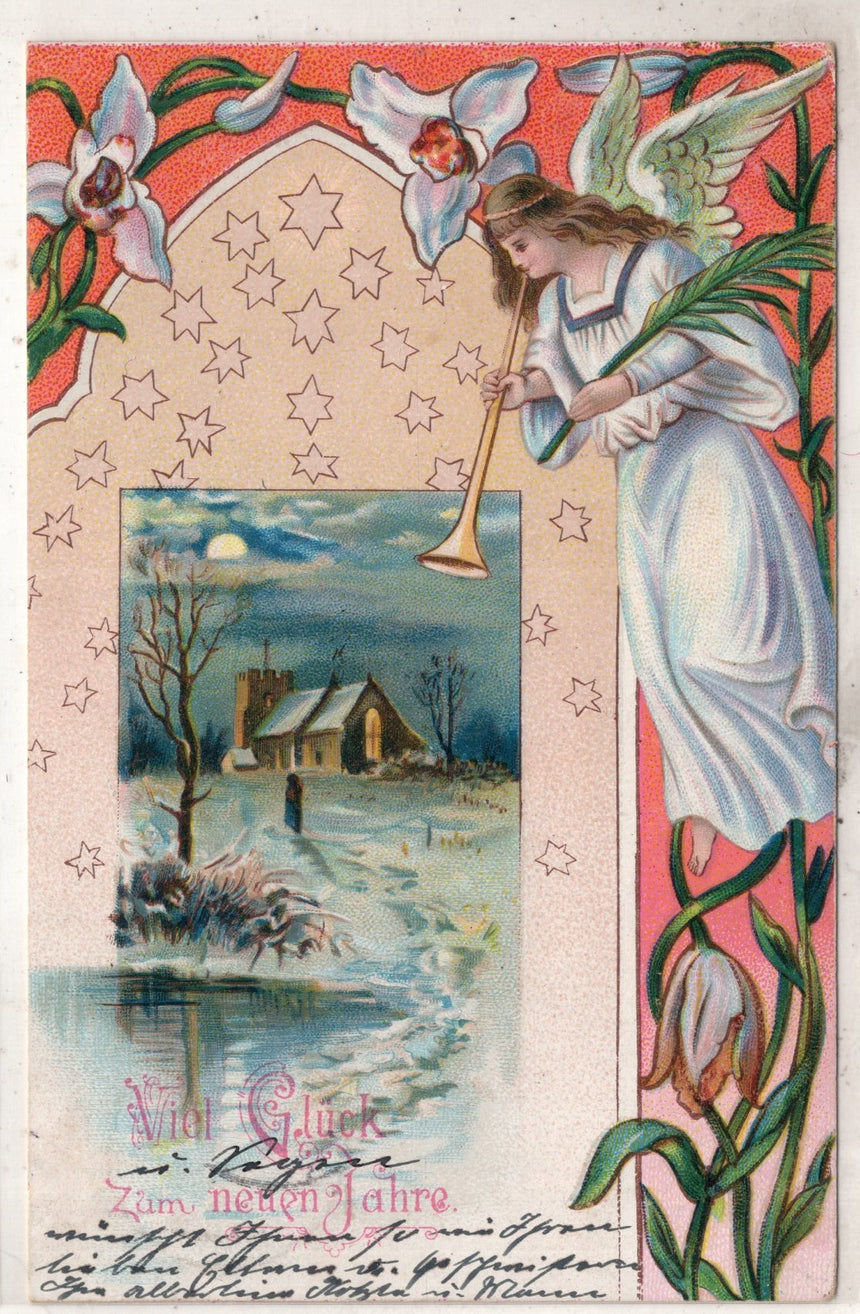 Cartolina Buon Natale / anno. Frohe Weihnachten / Neues Jahr. Merry Christmas & Happy New Year | Collezionissimo