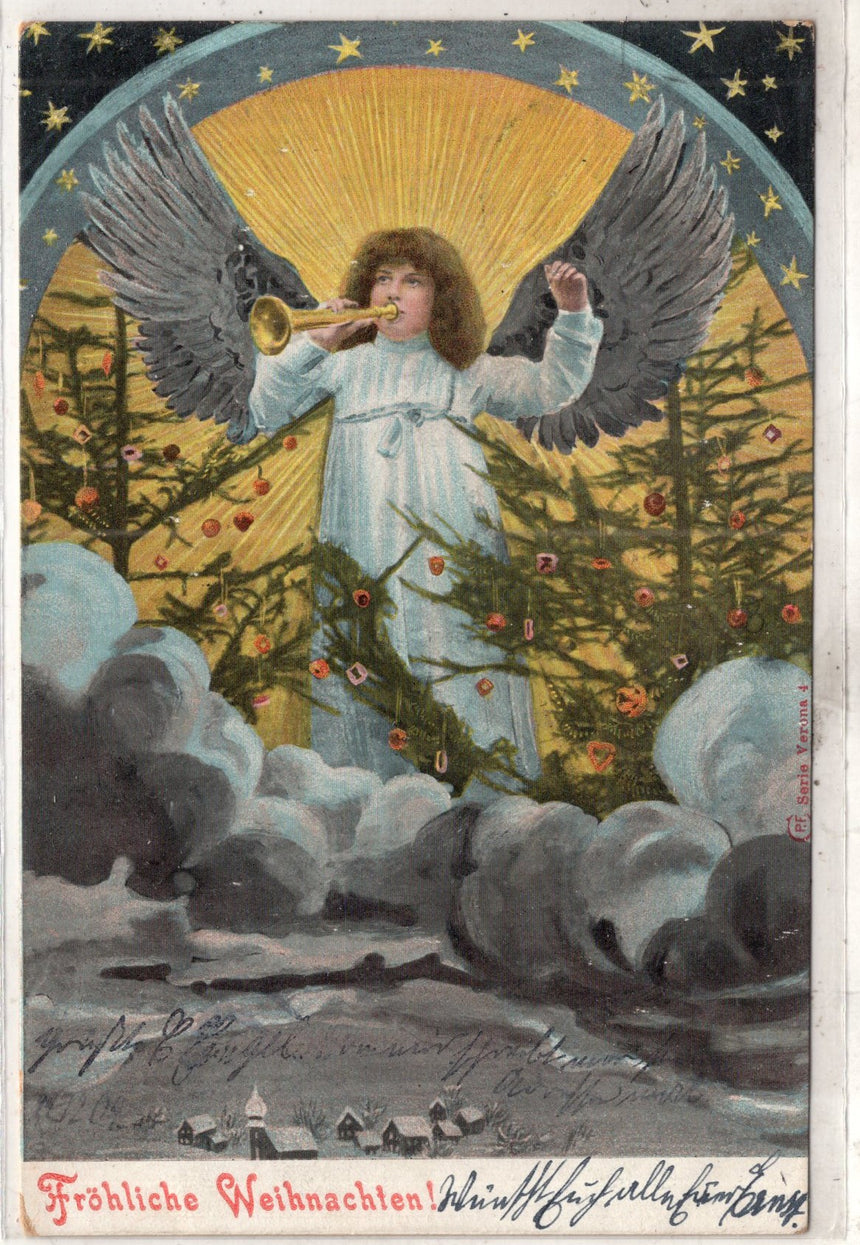 Cartolina Buon Natale / anno. Frohe Weihnachten / Neues Jahr. Merry Christmas & Happy New Year | Collezionissimo