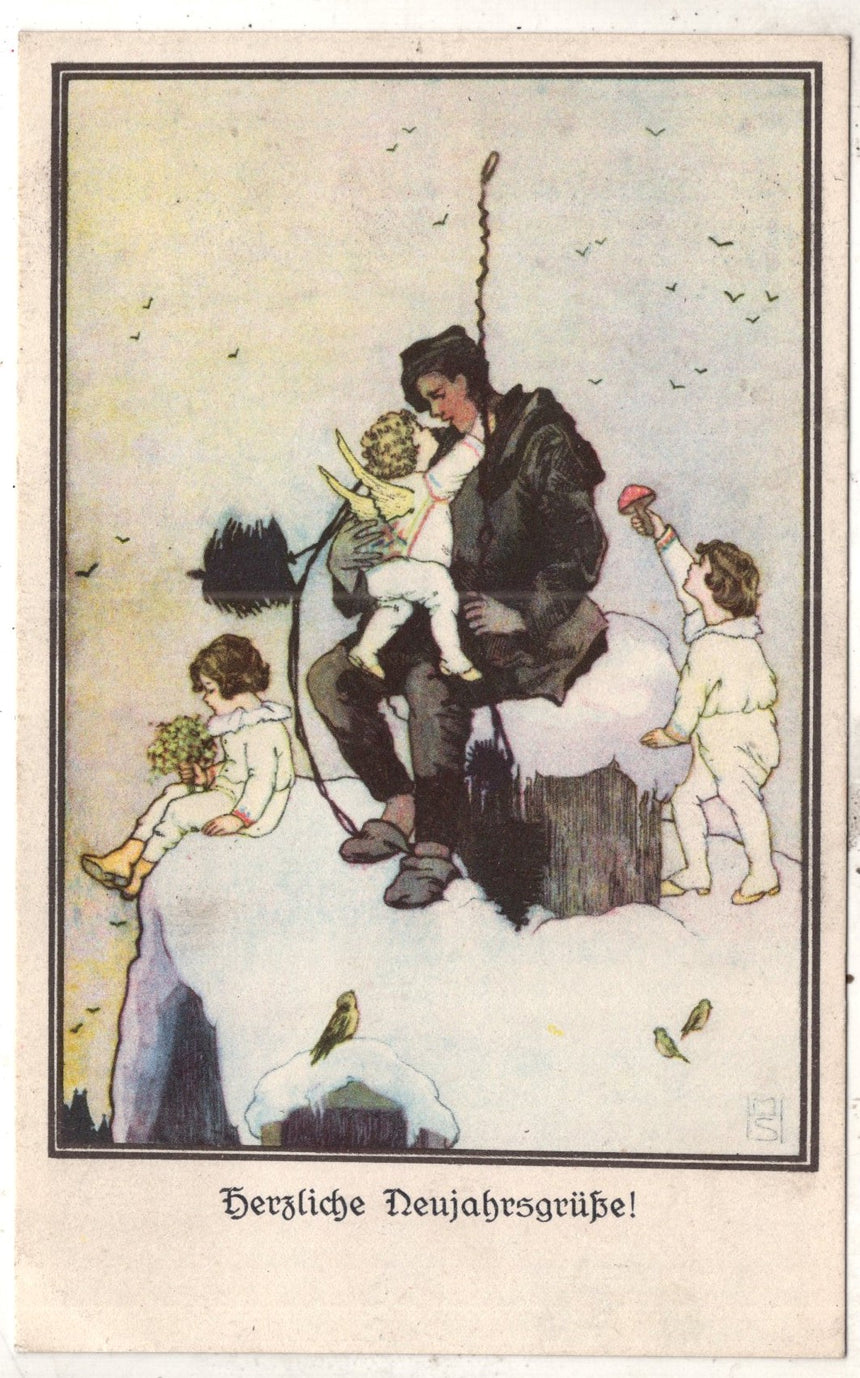 Cartolina Buon Natale / anno. Frohe Weihnachten / Neues Jahr. Merry Christmas & Happy New Year | Collezionissimo