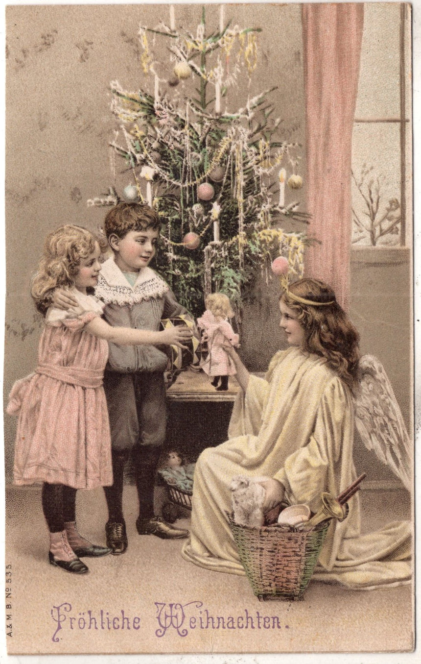 Cartolina Buon Natale / anno. Frohe Weihnachten / Neues Jahr. Merry Christmas & Happy New Year | Collezionissimo