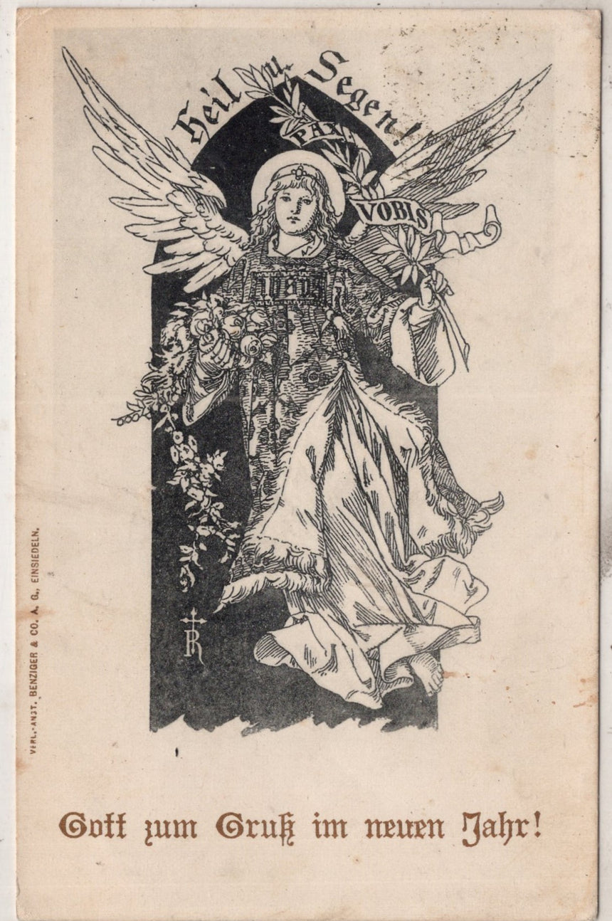 Cartolina Buon Natale / anno. Frohe Weihnachten / Neues Jahr. Merry Christmas & Happy New Year | Collezionissimo