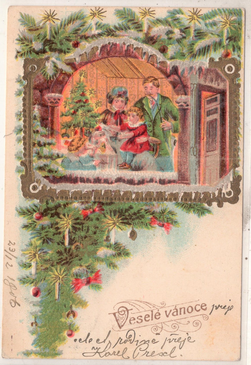 Cartolina Buon Natale / anno. Frohe Weihnachten / Neues Jahr. Merry Christmas & Happy New Year | Collezionissimo