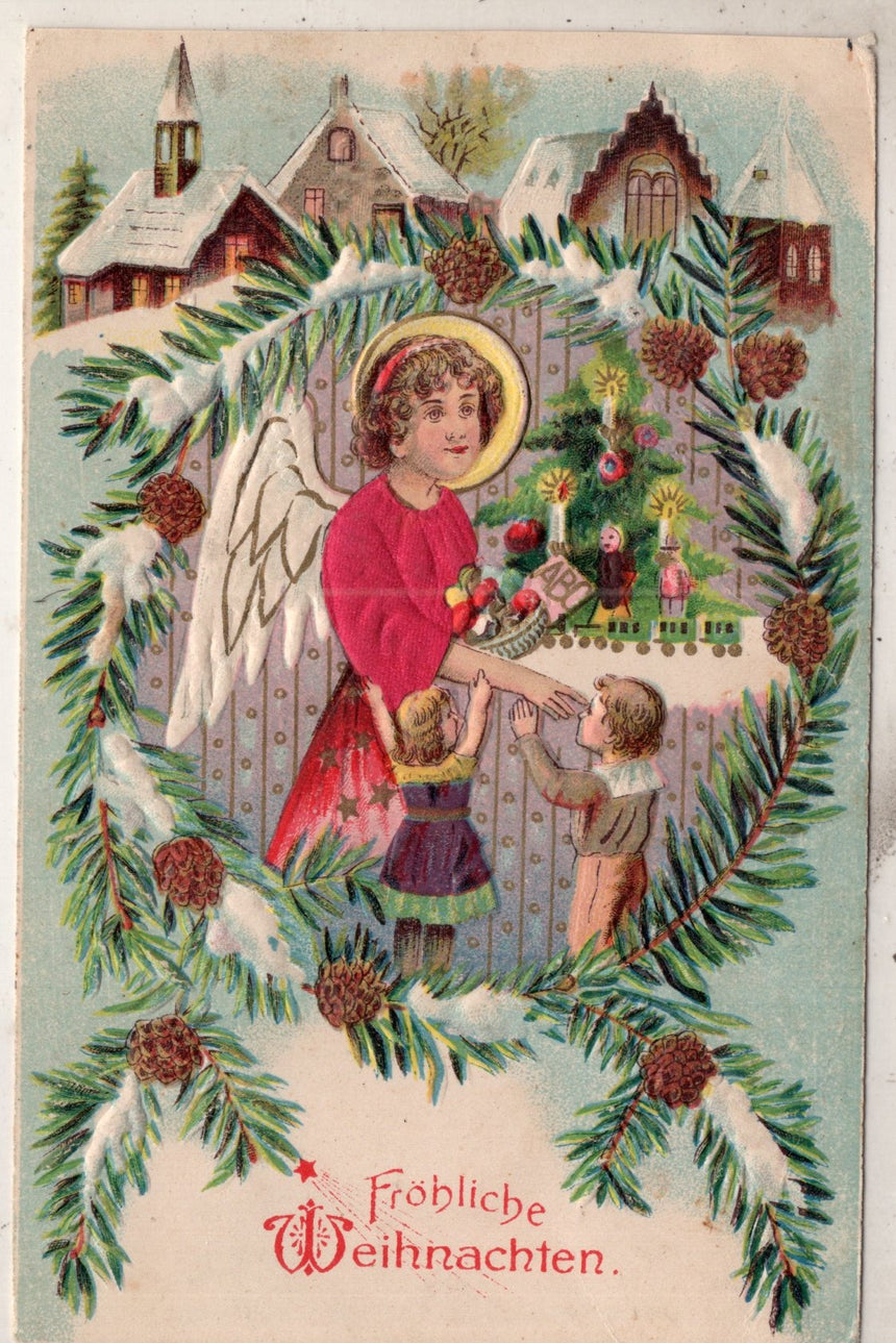 Cartolina Buon Natale / anno. Frohe Weihnachten / Neues Jahr. Merry Christmas & Happy New Year | Collezionissimo