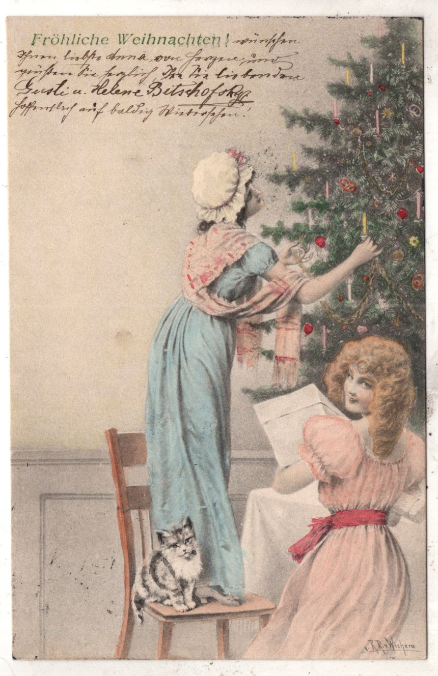 Cartolina Buon Natale / anno. Frohe Weihnachten / Neues Jahr. Merry Christmas & Happy New Year | Collezionissimo