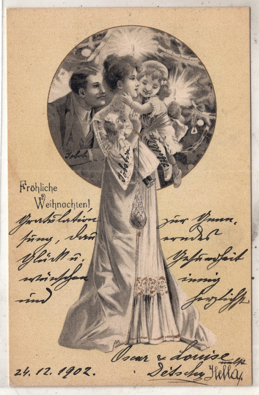 Cartolina Buon Natale / anno. Frohe Weihnachten / Neues Jahr. Merry Christmas & Happy New Year | Collezionissimo