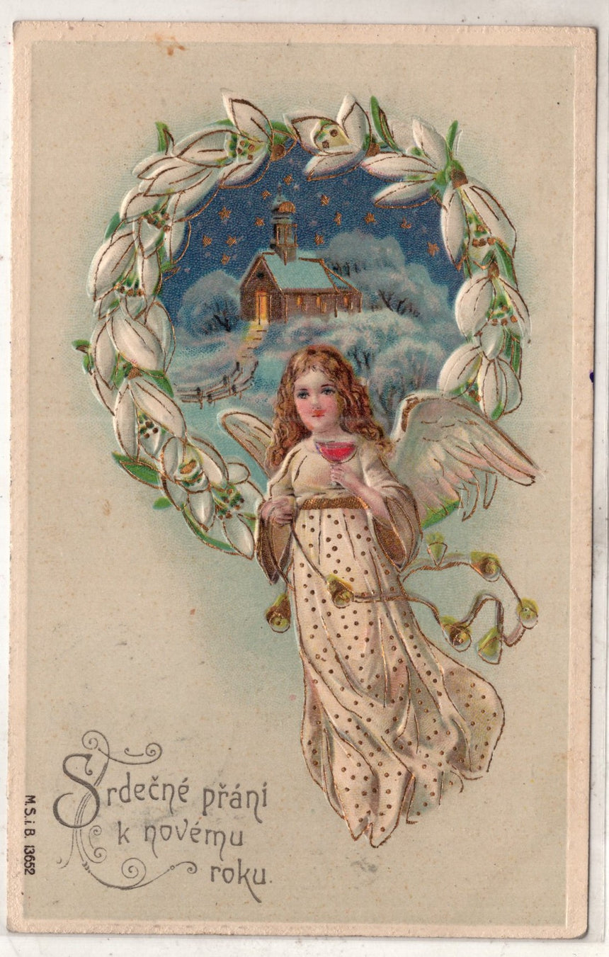 Cartolina Buon Natale / anno. Frohe Weihnachten / Neues Jahr. Merry Christmas & Happy New Year | Collezionissimo