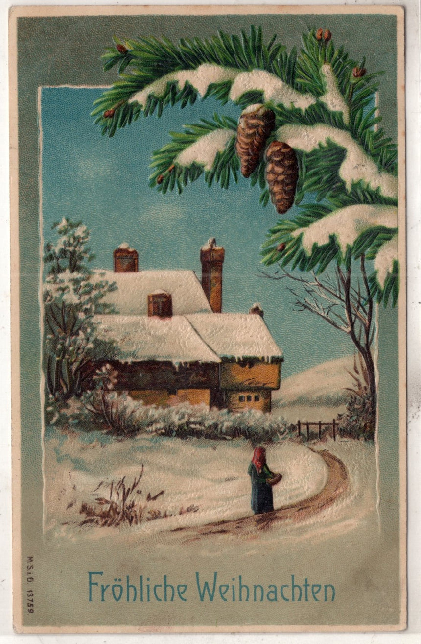 Cartolina Buon Natale / anno. Frohe Weihnachten / Neues Jahr. Merry Christmas & Happy New Year | Collezionissimo