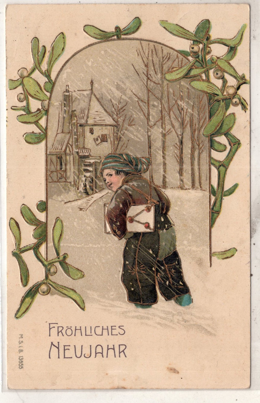 Cartolina Buon Natale / anno. Frohe Weihnachten / Neues Jahr. Merry Christmas & Happy New Year | Collezionissimo