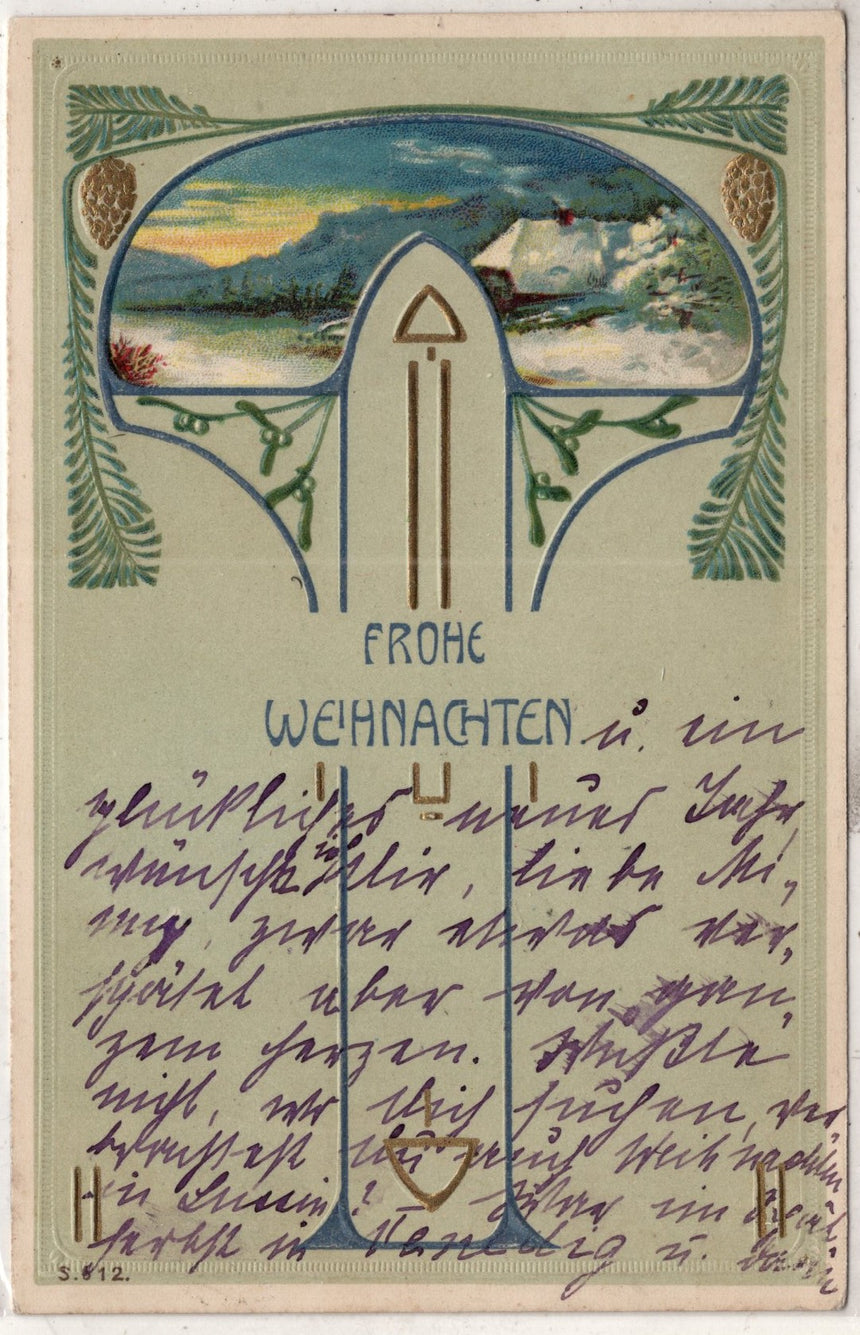 Cartolina Buon Natale / anno. Frohe Weihnachten / Neues Jahr. Merry Christmas & Happy New Year | Collezionissimo