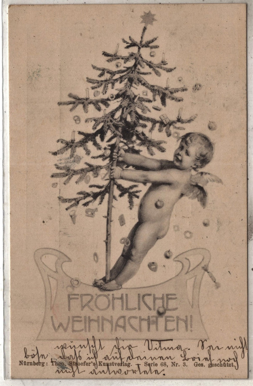 Cartolina Buon Natale / anno. Frohe Weihnachten / Neues Jahr. Merry Christmas & Happy New Year | Collezionissimo